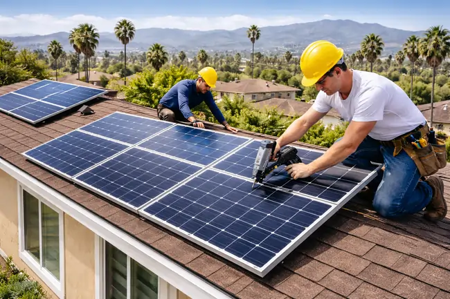 Solar ready roof installation with panels